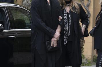 Robin Cavalli e Eva Maria Düringer at Roberto Cavalli's funeral, Firenze, 15 April 2024 ANSA/CLAUDIO GIOVANNINI