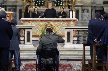 Funerali Franco di Mare nella chiesa degli artisti a piazza del Popolo. Roma, 20 maggio 2024. ANSA/MASSIMO PERCOSSI