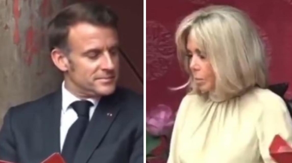 Facce tese tra Macron e Brigitte durante la visita ufficiale in Vietnam