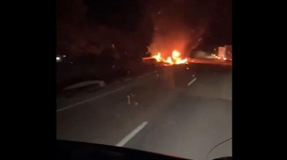 La Lamborghini di Diogo Jota avvolta dalle fiamme: il video subito dopo l'incidente