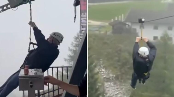 Iginio Massari festeggia il suo 83esimo compleanno sulla zipline: «Volevo sentirmi vivo»