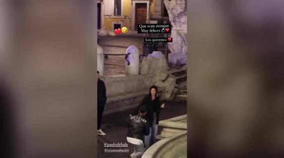 Paulo Dybala sposa Oriana Sabatini: la proposta di matrimonio davanti alla Fontana  di Trevi - Corriere Tv