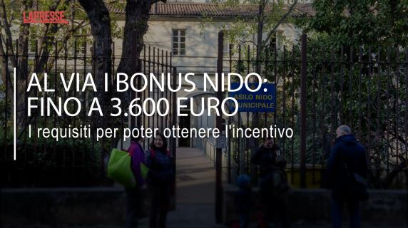 Al via i bonus nido: fino a 3.600 euro