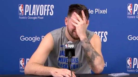 The audio of red light videos starts during the press conference: the reaction of the NBA champion Doncic