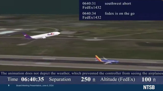 La collisione sfiorata tra due aerei negli Usa: ecco l’animazione dell’incidente