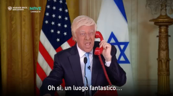 Crozza fa Trump e l'agenzia «TechnoGaza» che vende la «Palestine Riviera»