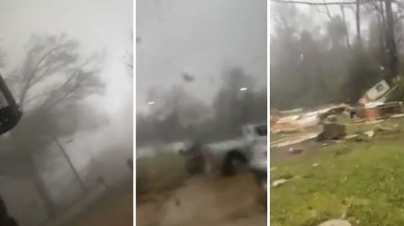 Filmano in diretta il tornado sulla loro casa: la devastazione è impressionante