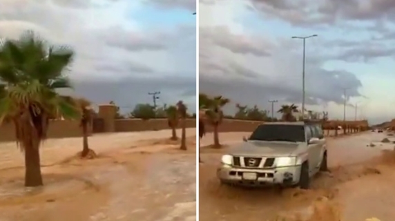 Alluvione improvvisa a Riad, in Arabia Saudita