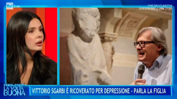 Parla Evelina, la figlia di Sgarbi: «Sono scossa ma migliora. Oggi ha chiesto di mangiare»