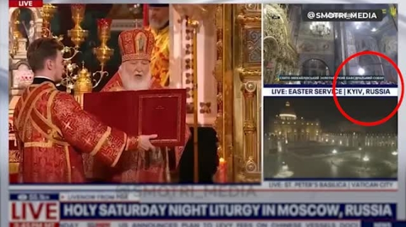 La gaffe di Fox News, nel servizio di Pasqua indica che Kiev si trova in Russia