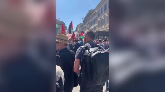 Milano, i pro Pal fanno passare i partigiani nel corteo