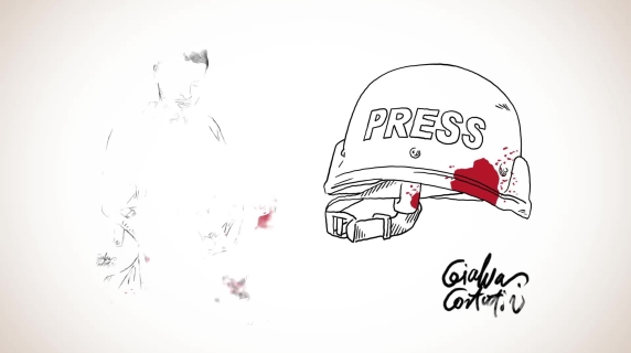 La «spoon river» dei giornalisti caduti per lavoro: il video dell'artista Gianluca Costantini