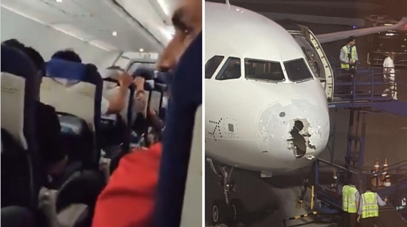 Turbolenza sul volo per Srinagar, a bordo si scatena il panico: la gradine danneggia la punta dell'aereo