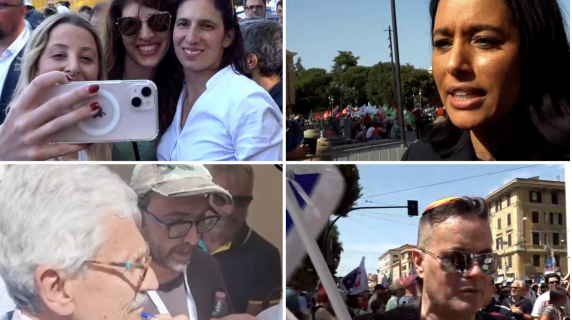 Manifestazione per Gaza a Roma, da Bonelli che si commuove a D'Alema che l'aveva scritto Il video-racconto