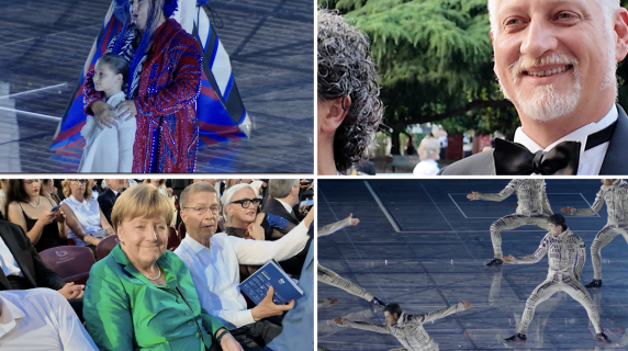 La prima del «Nabucco» a Verona, quattro ministri e la Merkel per l'appello in musica contro la guerra