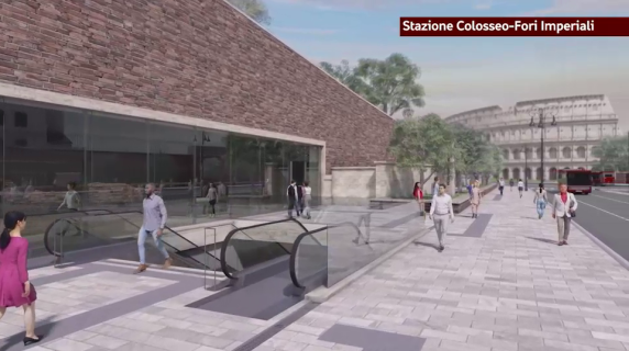 Metro C, ecco come sarà la stazione Colosseo - Fori Imperiali in fase di completamento