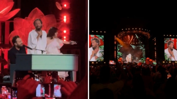 Jovanotti e Cremonini a sorpresa sul palco di Elisa a San Siro: l'esibizione incanta i 50mila del Meazza