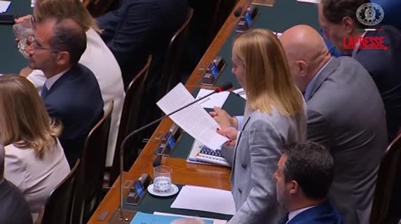 Meloni alla Camera: «Prioritario il cessate il fuoco a Gaza, Israele si fermi immediatamente»