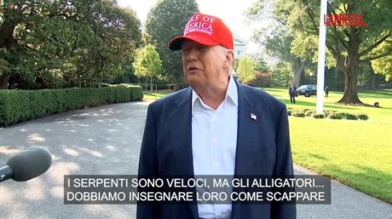 L'Alcatraz per i migranti, Donald Trump: «Per sfuggire agli alligatori dovranno correre a zig zag»