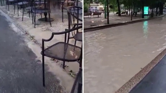 Nubifragio a Milano: le immagini da piazza Castello allagata