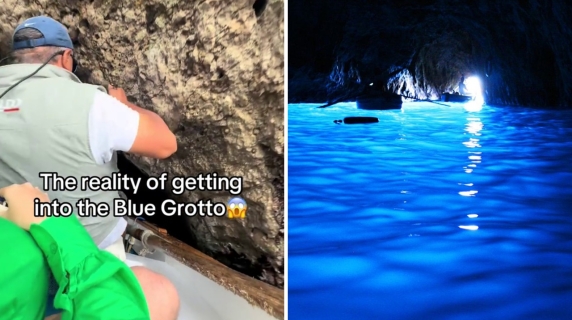 Capri, l’ingresso nella Grotta Azzurra è adrenalina pura: il video virale dall'isola