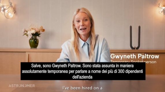 Gwyneth Paltrow nuovo volto di Astronomer, dopo la kisscam dei Coldplay: «Sono qui per rispondere alle vostre domande»