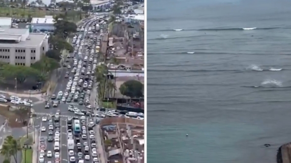 Code chilometriche alle Hawaii: la fuga dei residenti per l'allerta tsunami