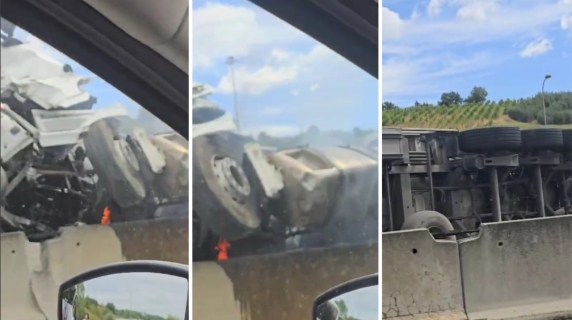 Il video dell'incidente in A1 tra Arezzo e Firenze: tir, camper e ambulanza in rottami sulla carreggiata