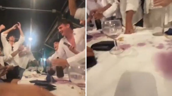 Olly nella bufera social per il tavolo imbrattato al ristorante: il video della serata con gli amici