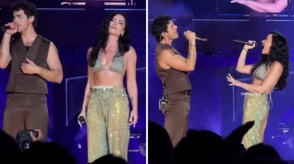 Joe Jonas e Demi Lovato tornano a sorpresa insieme sul palco per cantare i successi di «Camp Rock»: fan in visibilio