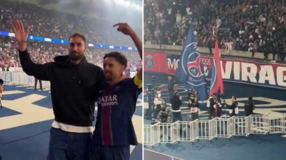 L'ultimo giro di campo di Donnarumma a Parigi: non trattiene le lacrime nel saluto ai suoi tifosi