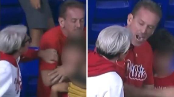 La lite alla partita di baseball diventata virale: una donna reclama a muso duro la pallina che il papà aveva preso al volo per il figlio