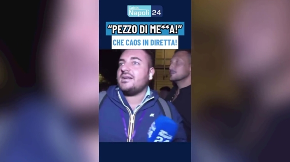Giornalista di CalcioNapoli24 Tv aggredito in diretta da tifosi viola