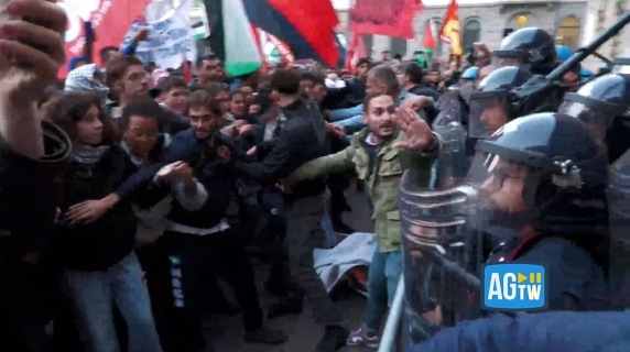Scontri a Milano dopo la conferma del gemeallaggio con Tel Aviv: il vide