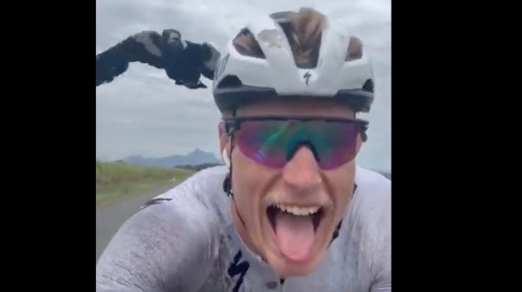 Gazza attacca il triatleta senza tregua: ecco perché il casco è indispensabile in Australia in questo periodo