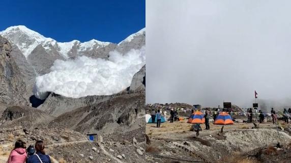 Nepal: un'enorme valanga si stacca dall’Annapurna e travolge il campo base