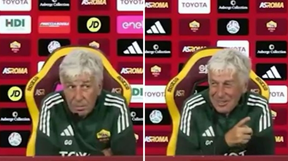 Un gatto interrompe la conferenza stampa, l'ironia di Gasperini: «Risponde lui per me»