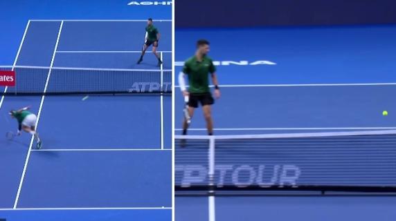 Musetti, passante show e Djokovic resta pietrificato