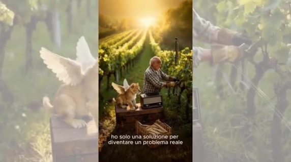 Zaia, nuovo video con l'AI: il presidente del Veneto (con leoncino alato) sul trattore tra le vigne di Prosecco