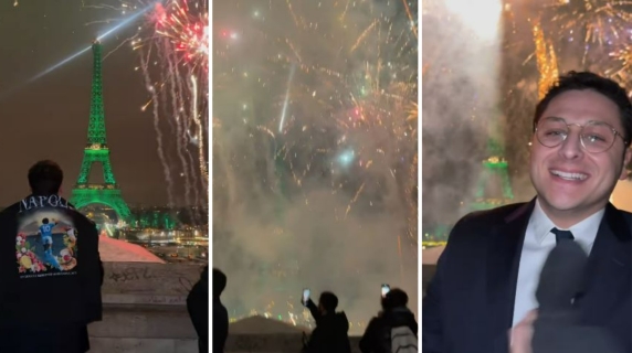L'impressionante spettacolo pirotecnico al Trocadero realizzato dal videomaker Loris Giuliano: aperta un'inchiesta in Francia