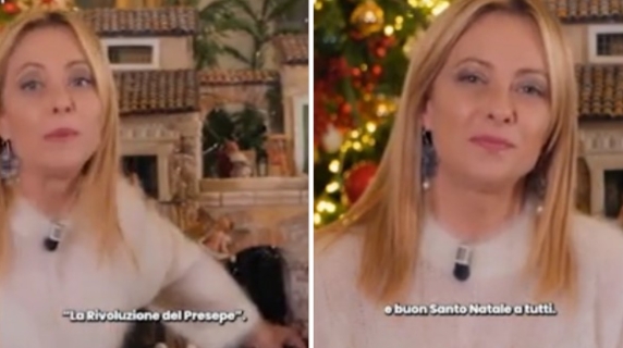 Meloni fa gli auguri di Natale e difende il presepe: «Simbolo di identità e valori»