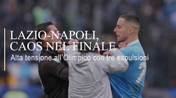 Caos nel finale di Lazio-Napoli: tre espulsi. Cosa è successo