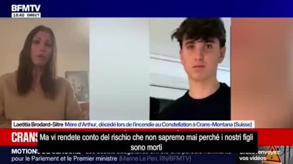 Lo sfogo della madre di Arthur, morto a Crans-Montana: «Moretti è libero, noi rischiamo di non sapere mai perché i nostri figli sono morti»