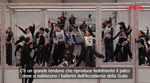 I ballerini della Scala fanno le prove per la cerimonia di apertura di Milano-Cortina 2026