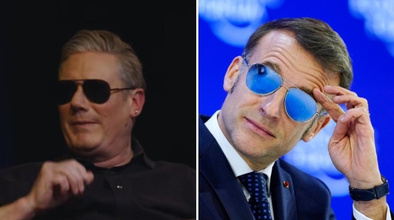 «Bonjour»: Starmer ironizza sugli occhiali da sole di Macron