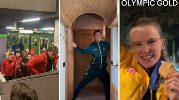 Cosa fanno gli atleti quando non gareggiano: il tifo per lo short track, un ballo come in 'Love Actually', la festa per la medaglia d'oro