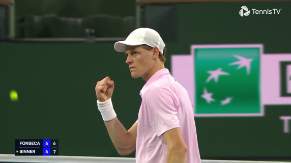 Sinner batte Fonseca ai Master 1000 in California: tutti i colpi più spettacolari della partita