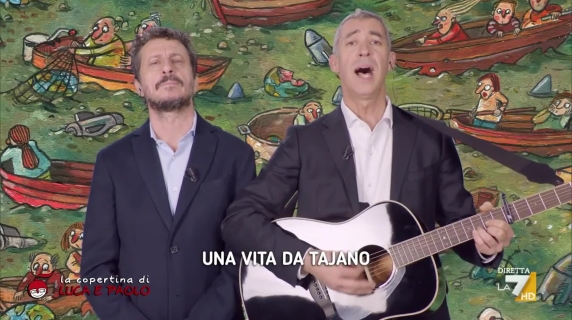 La canzone di Luca e Paolo a diMartedì: «Una vita da Tajano, che non esci sul balcone...»