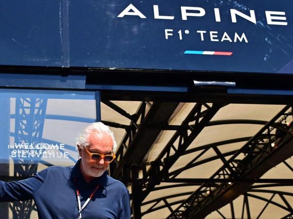 Alpine Executive Advisor Flavio Briatore leaves the team's motor-home at the Circuit de Catalunya on June 22, 2024 in Montmelo, on the outskirts of Barcelona, during the Spanish Formula One Grand Prix. (Photo by MANAURE QUINTERO / AFP)