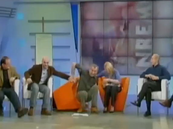 Le cadute durante i programmi in diretta